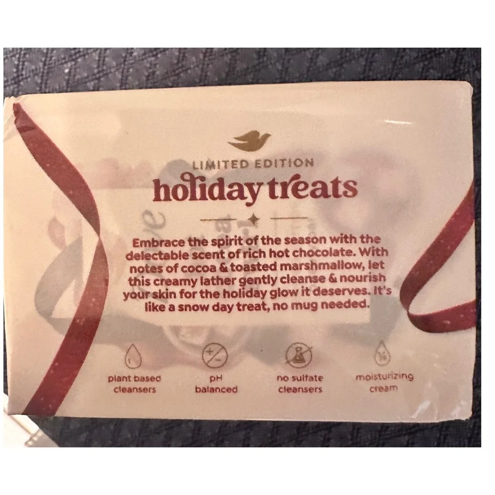 Dove Hot Cocoa Swirl Limited Edition Beauty Bar Soap 4 Pack Holiday‎ Treats 15oz